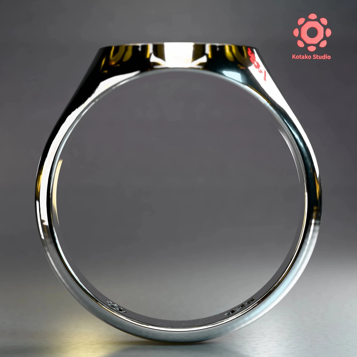 Ao-chan Sterling Silver Ring | Ninomae Ina'nis Inspired Jewelry
