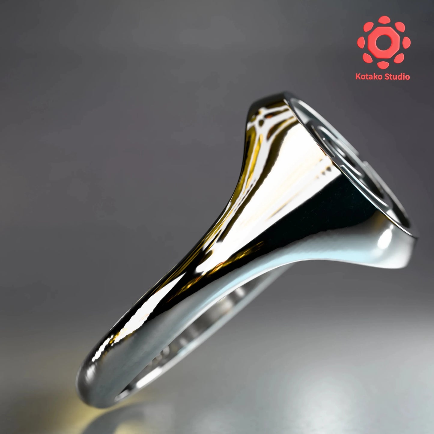 Ao-chan Sterling Silver Ring | Ninomae Ina'nis Inspired Jewelry