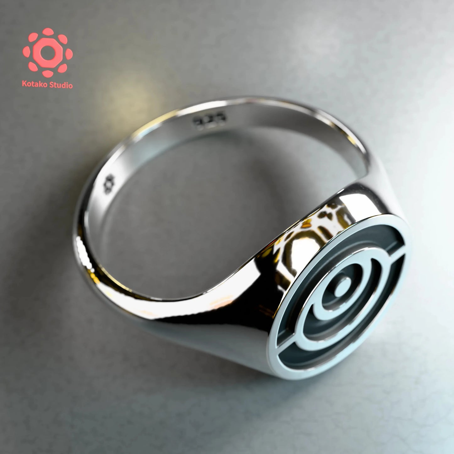 Ao-chan Sterling Silver Ring | Ninomae Ina'nis Inspired Jewelry