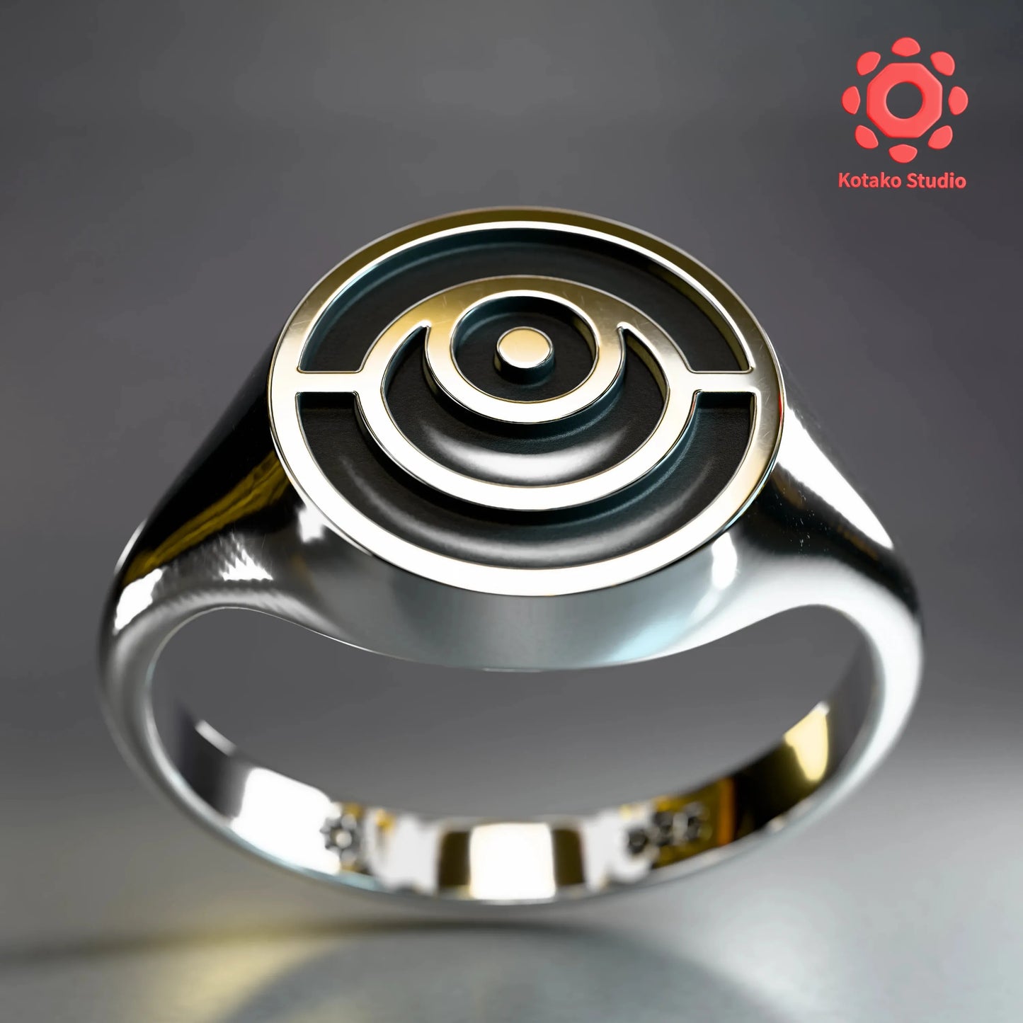Ao-chan Sterling Silver Ring | Ninomae Ina'nis Inspired Jewelry