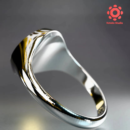 Ao-chan Sterling Silver Ring | Ninomae Ina'nis Inspired Jewelry