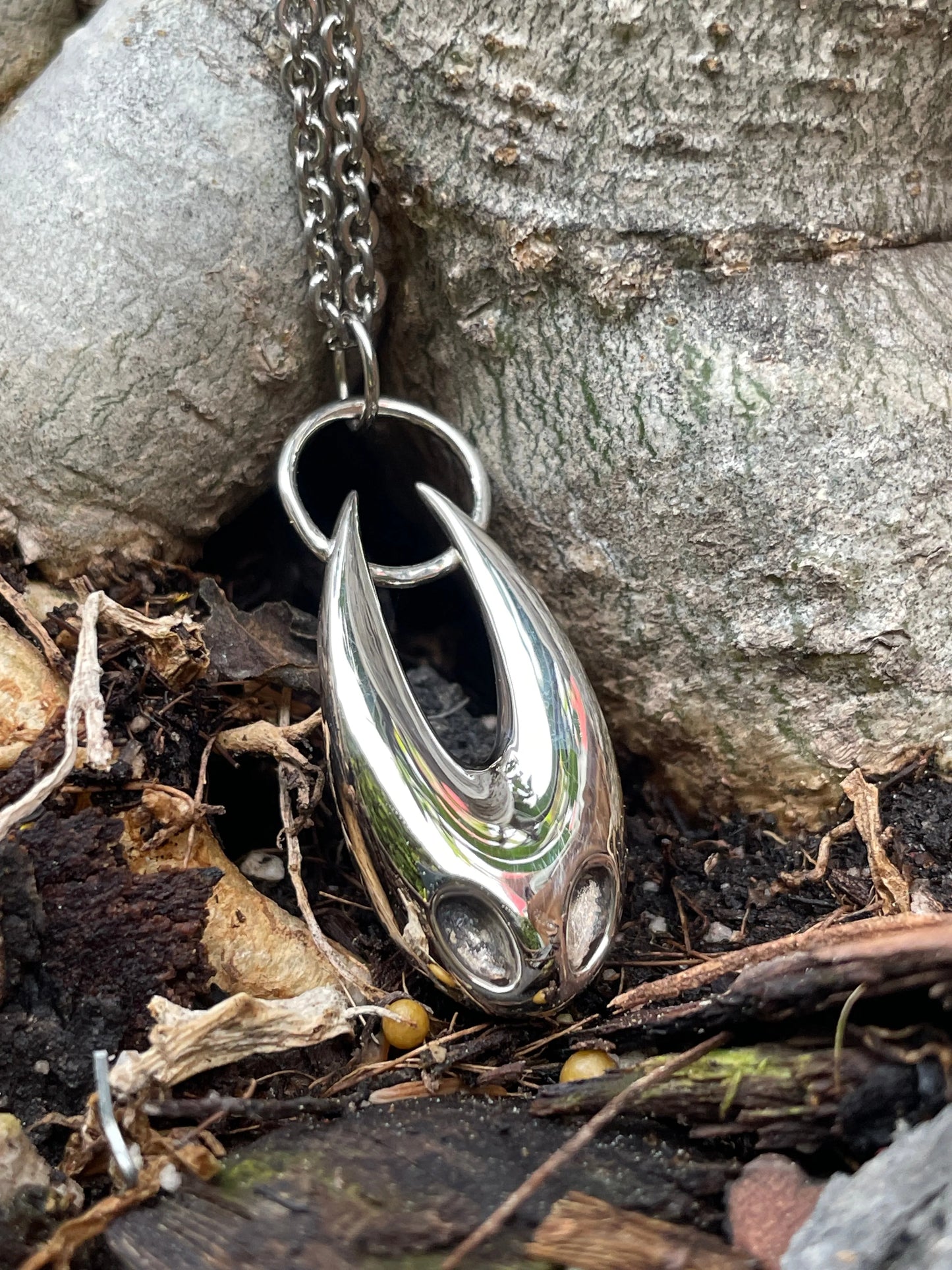Hornet Shell Sterling Silver Pendant | Hollow Knight Inspired Jewelry