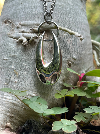 Hornet Shell Sterling Silver Pendant | Hollow Knight Inspired Jewelry