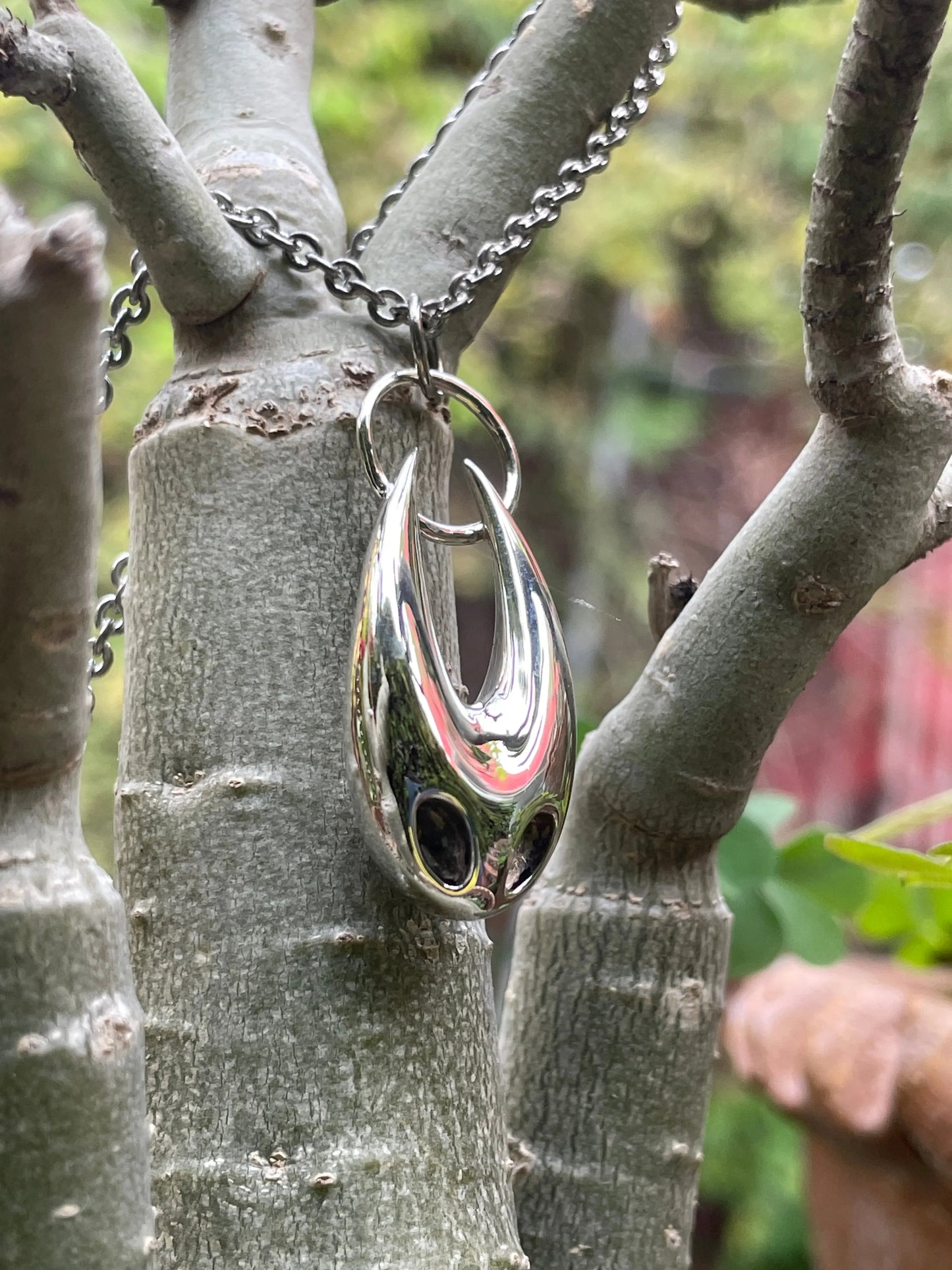 Hornet Shell Sterling Silver Pendant | Hollow Knight Inspired Jewelry