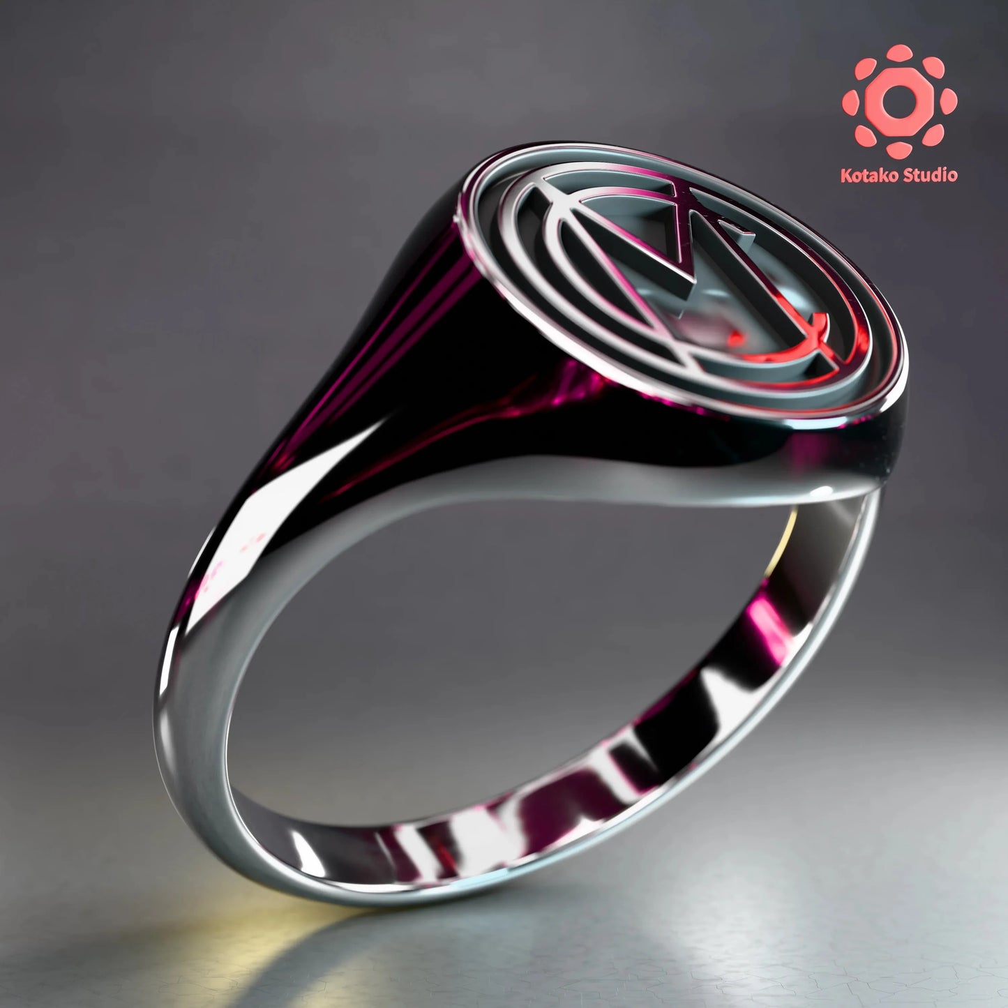 MC Sterling Silver Ring | Mori Calliope Inspired Jewelry