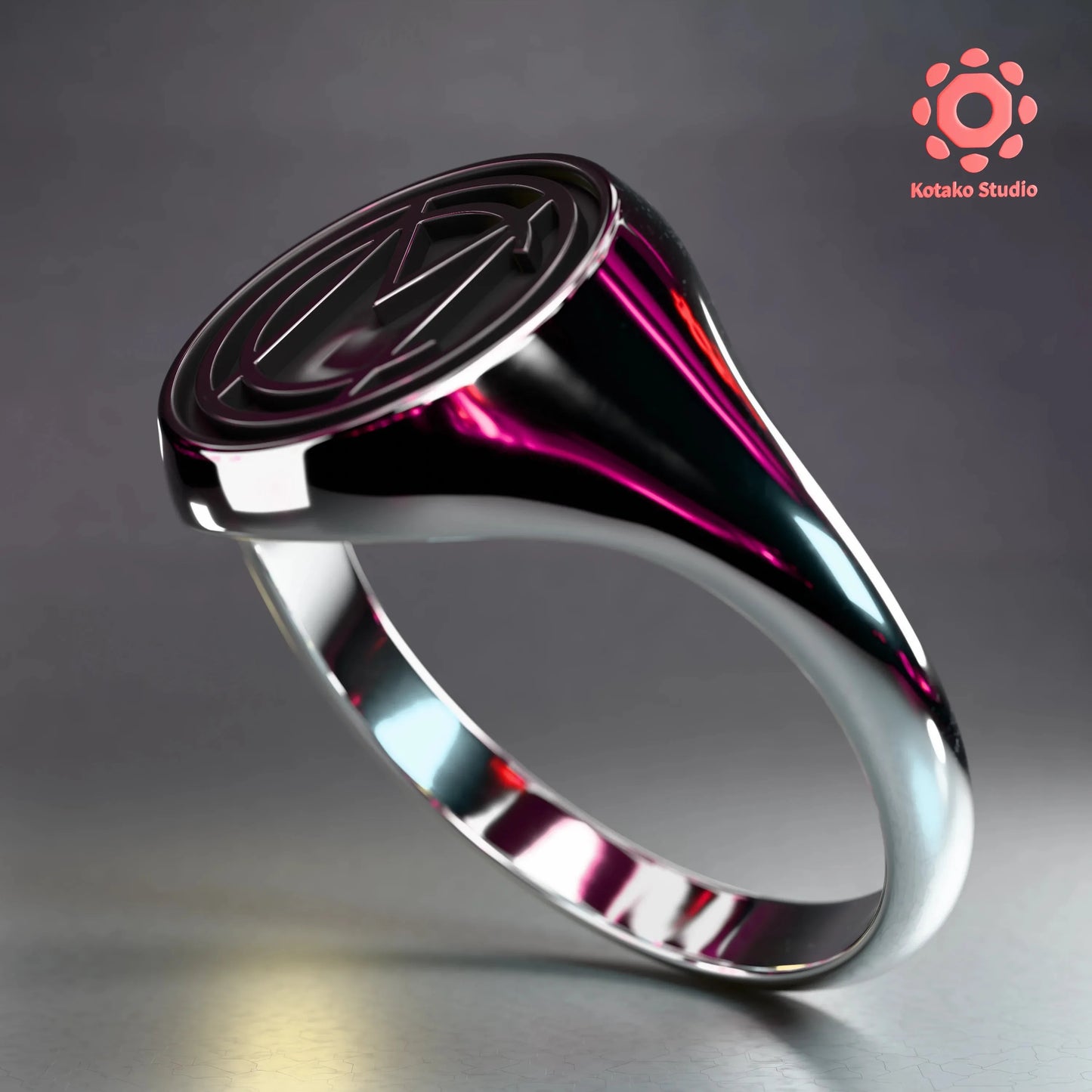 MC Sterling Silver Ring | Mori Calliope Inspired Jewelry