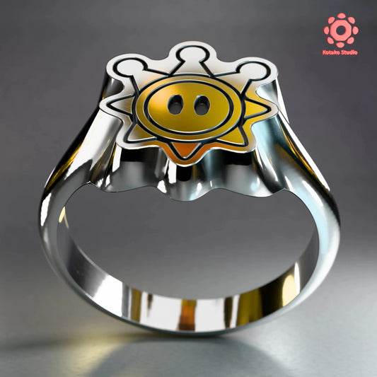 Shine Sprite Sterling Silver Ring | Mario Sunshine Inspired Jewelry