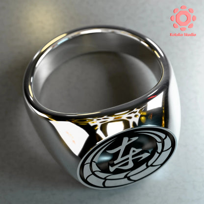 Tojo Clan Emblem Sterling Silver Ring | Ryu Ga Gotoku (Yakuza) Inspired Jewelry