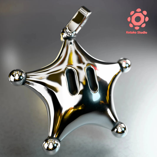 Grand Star Sterling Silver Pendant | Super Mario Inspired Jewelry
