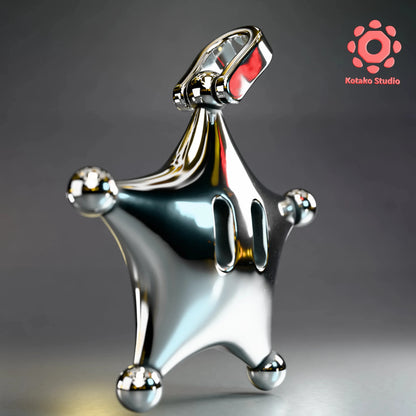 Grand Star Sterling Silver Pendant | Super Mario Inspired Jewelry