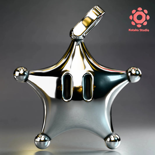 Grand Star Sterling Silver Pendant | Super Mario Inspired Jewelry