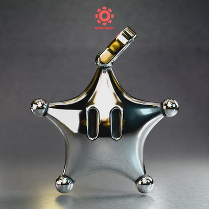 Grand Star Sterling Silver Pendant | Super Mario Inspired Jewelry
