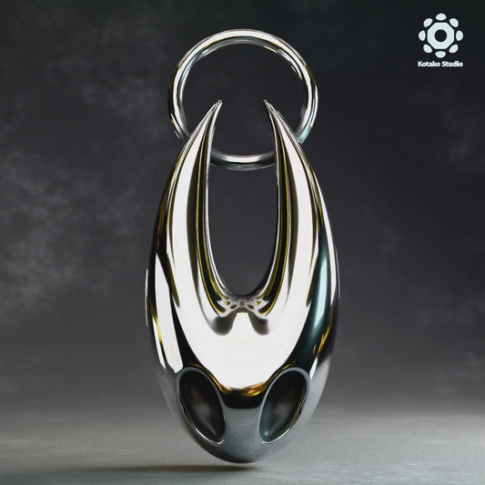 Hornet Shell Sterling Silver Pendant | Hollow Knight Inspired Jewelry