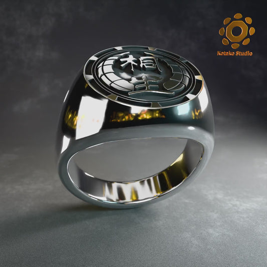Kiryu Kai Emblem Sterling Silver Ring | Kiryu Coco Inspired Jewelry